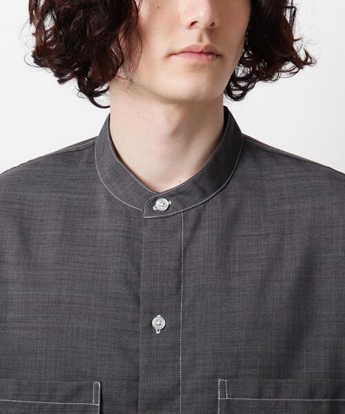 THE SHOP TK （ザ ショップ ティーケー ）の「◆リネンライクバンドカラーシャツ（シャツ/ブラウス・メンズ・チャコールグレー/ネイビー/ベージュ・02/04/03）」の10枚目の写真