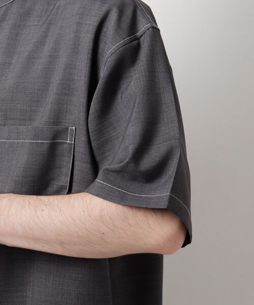 THE SHOP TK （ザ ショップ ティーケー ）の「◆リネンライクバンドカラーシャツ（シャツ/ブラウス・メンズ・チャコールグレー/ネイビー/ベージュ・02/04/03）」の11枚目の写真