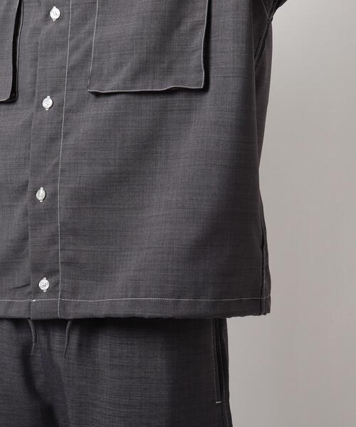 THE SHOP TK （ザ ショップ ティーケー ）の「◆リネンライクバンドカラーシャツ（シャツ/ブラウス・メンズ・チャコールグレー/ネイビー/ベージュ・02/04/03）」の12枚目の写真