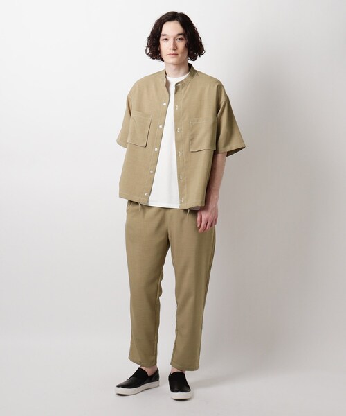 THE SHOP TK （ザ ショップ ティーケー ）の「◆リネンライクバンドカラーシャツ（シャツ/ブラウス・メンズ・チャコールグレー/ネイビー/ベージュ・02/04/03）」の15枚目の写真