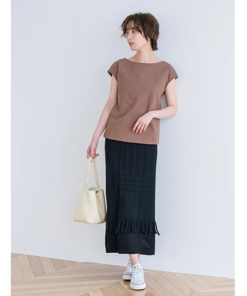 fifth（フィフス）の「クロシェ編みサマーニットスカート（スカート・レディース・グレイッシュベージュ/ブラック・MEDIUM）」の18枚目の写真