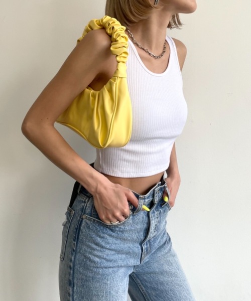 SHAGGIE（シャギー）の「ギャザーワンハンドルバッグ（ハンドバッグ・レディース・ホワイト/ブラック/イエロー/ブルー・FREE）」の21枚目の写真