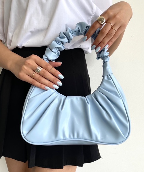 SHAGGIE（シャギー）の「ギャザーワンハンドルバッグ（ハンドバッグ・レディース・ホワイト/ブラック/イエロー/ブルー・FREE）」の9枚目の写真