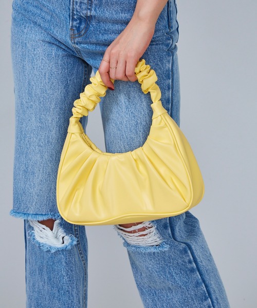 SHAGGIE（シャギー）の「ギャザーワンハンドルバッグ（ハンドバッグ・レディース・ホワイト/ブラック/イエロー/ブルー・FREE）」の8枚目の写真