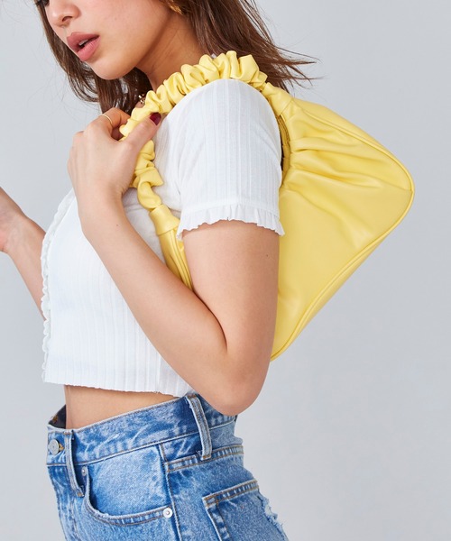 SHAGGIE（シャギー）の「ギャザーワンハンドルバッグ（ハンドバッグ・レディース・ホワイト/ブラック/イエロー/ブルー・FREE）」の20枚目の写真