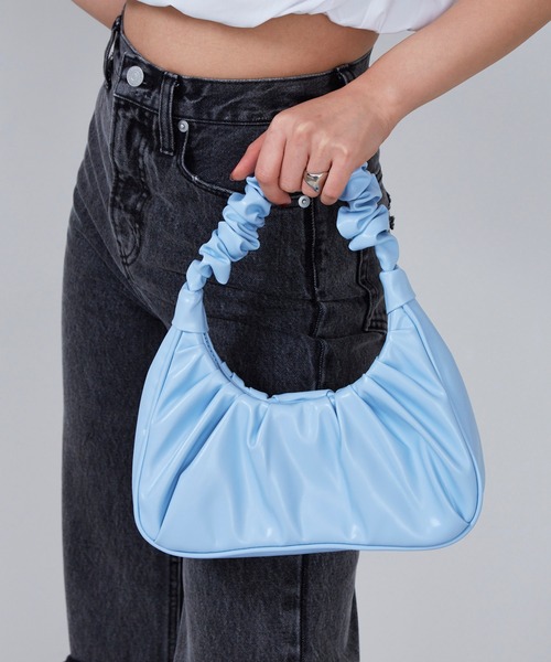 SHAGGIE（シャギー）の「ギャザーワンハンドルバッグ（ハンドバッグ・レディース・ホワイト/ブラック/イエロー/ブルー・FREE）」の6枚目の写真