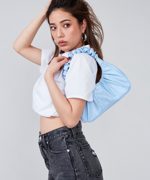 SHAGGIE（シャギー）の「ギャザーワンハンドルバッグ（ハンドバッグ・レディース・ホワイト/ブラック/イエロー/ブルー・FREE）」の12枚目の写真