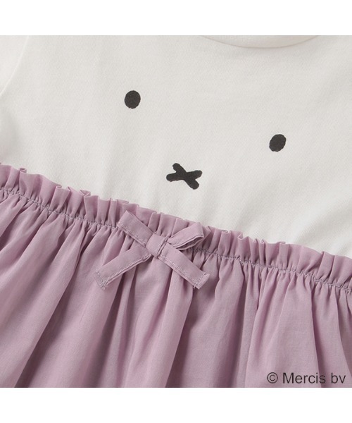 petit main（プティマイン）の「【miffy】ドッキングワンピース（ワンピース・キッズ・ブラック/ラベンダー・80ｃｍ/90cm/110cm/100cm/120cm/130cm）」の6枚目の写真