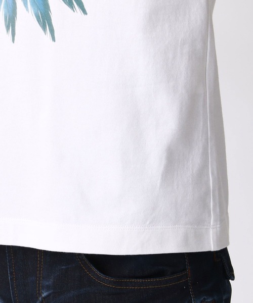 HIDEAWAYS NICOLE(ハイダウェイニコル)の「フェザープリントTシャツ(Tシャツ/カットソー・メンズ・ブラック/その他1/ホワイト/ラベンダー・X-LARGE/LARGE/MEDIUM)」の9枚目の写真