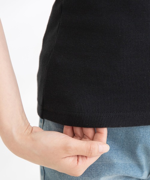 Newlyme（ニューリーミー）の「ハートネック半袖リブトップス（Tシャツ/カットソー・レディース・ホワイト/ブラック/ボルドー/ブルー・MEDIUM/XX-LARGE/LARGE/X-LARGE）」の13枚目の写真