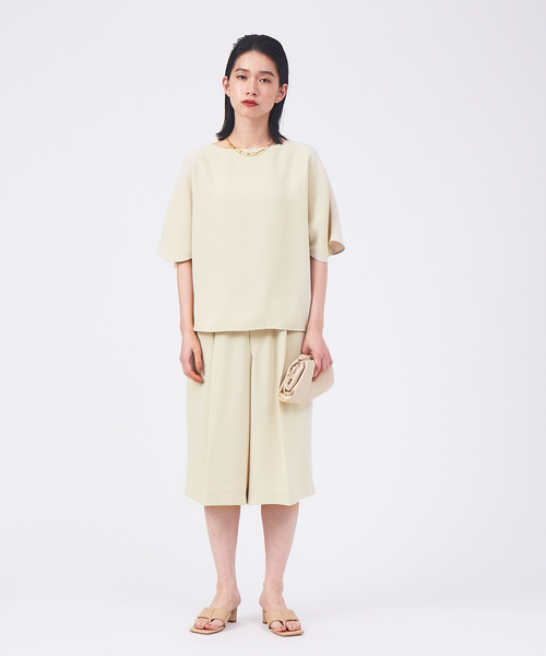 qualite(カリテ)の「【セットアップ対応】ダブルクロス2WAYブラウス(シャツ/ブラウス・レディース・ブラック/ベージュ・フリー)」の12枚目の写真