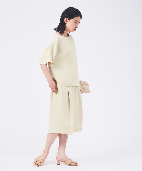 qualite(カリテ)の「【セットアップ対応】ダブルクロス2WAYブラウス(シャツ/ブラウス・レディース・ブラック/ベージュ・フリー)」の5枚目の写真