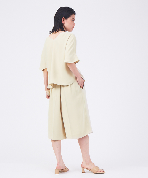 qualite(カリテ)の「【セットアップ対応】ダブルクロス2WAYブラウス(シャツ/ブラウス・レディース・ブラック/ベージュ・フリー)」の8枚目の写真