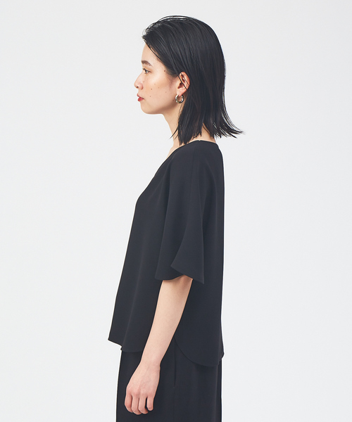 カリテ（qualite）/【セットアップ対応】ダブルクロスブラウス セットアップ対応】ダブルクロス2WAYブラウス（シャツ/ブラウス