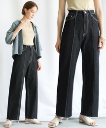 select MOCA | 2021 SS センターラインピンタックカットオフデニムパンツ(デニムパンツ)