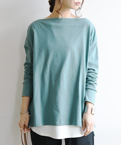 and it_（アンドイット）の「ブラ紐隠しインナータンクトップ（タンクトップ・レディース・杢グレー/ブラック/ブルー/オフホワイト/ライトカーキ/ライトブラウン/ダークブラウン/ネイビー/チャコールグレー・M/L/LL）」の14枚目の写真