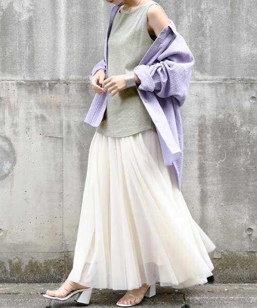 and it_（アンドイット）の「ブラ紐隠しインナータンクトップ（タンクトップ・レディース・杢グレー/ブラック/ブルー/オフホワイト/ライトカーキ/ライトブラウン/ダークブラウン/ネイビー/チャコールグレー・M/L/LL）」の21枚目の写真