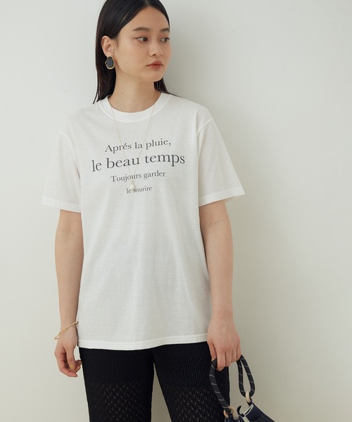 ADAM ET ROPE'（アダムエロペ）の「【WEB限定】ADAM ET ROPE'×GOOD ROCK SPEED 別注ロゴTシャツ（Tシャツ/カットソー・レディース・チャコールグレー/ホワイト/ブラック・FREE）」の2枚目の写真