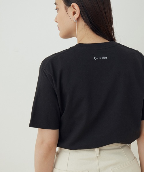 未使用タグ付　Adam et Rope'(アダムエロペ) ブラックTシャツ アダム エ ロペ ADAM ET ROPE' 【WEB限定】RECORDSガーメント