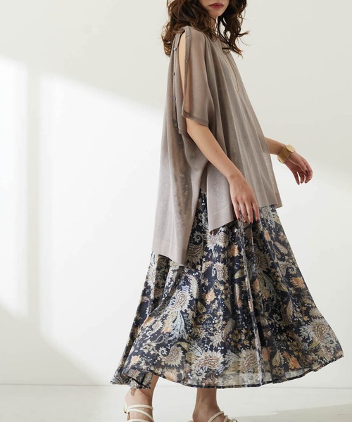 FLEUR DE KALINA（フレールドゥカリーナ）の「【FLEUR DE KALINA/ﾌﾚｰﾙ ﾄﾞｩ ｶﾘｰﾅ】ｼｱｰｽｸｴｱ2WAYﾌﾟﾙｵｰﾊﾞｰ（ニット/セーター・レディース・ベージュ/カーキ/グレー/ダークグレー・FREE）」の10枚目の写真