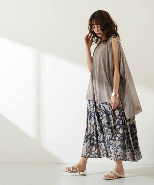 FLEUR DE KALINA（フレールドゥカリーナ）の「【FLEUR DE KALINA/ﾌﾚｰﾙ ﾄﾞｩ ｶﾘｰﾅ】ｼｱｰｽｸｴｱ2WAYﾌﾟﾙｵｰﾊﾞｰ（ニット/セーター・レディース・ベージュ/カーキ/グレー/ダークグレー・FREE）」の8枚目の写真