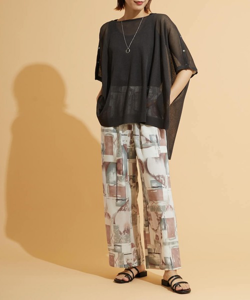 FLEUR DE KALINA（フレールドゥカリーナ）の「【FLEUR DE KALINA/ﾌﾚｰﾙ ﾄﾞｩ ｶﾘｰﾅ】ｼｱｰｽｸｴｱ2WAYﾌﾟﾙｵｰﾊﾞｰ（ニット/セーター・レディース・ベージュ/カーキ/グレー/ダークグレー・FREE）」の14枚目の写真