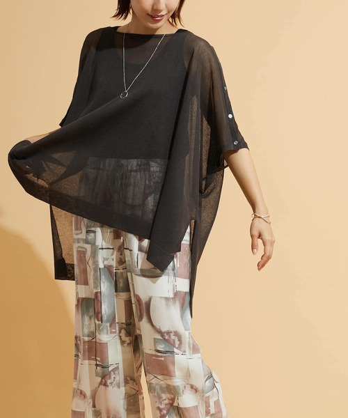 FLEUR DE KALINA（フレールドゥカリーナ）の「【FLEUR DE KALINA/ﾌﾚｰﾙ ﾄﾞｩ ｶﾘｰﾅ】ｼｱｰｽｸｴｱ2WAYﾌﾟﾙｵｰﾊﾞｰ（ニット/セーター・レディース・ベージュ/カーキ/グレー/ダークグレー・FREE）」の17枚目の写真