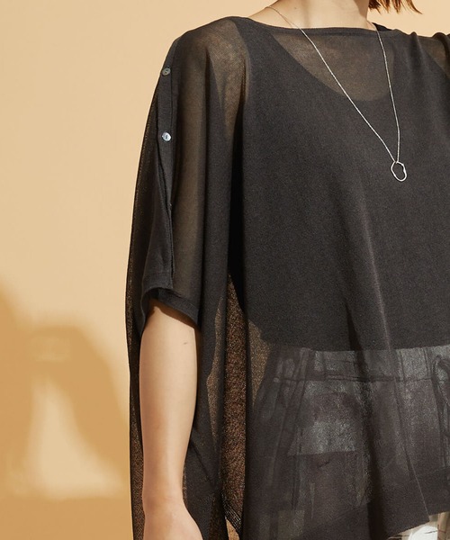 FLEUR DE KALINA（フレールドゥカリーナ）の「【FLEUR DE KALINA/ﾌﾚｰﾙ ﾄﾞｩ ｶﾘｰﾅ】ｼｱｰｽｸｴｱ2WAYﾌﾟﾙｵｰﾊﾞｰ（ニット/セーター・レディース・ベージュ/カーキ/グレー/ダークグレー・FREE）」の18枚目の写真