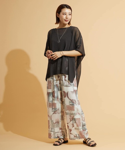 FLEUR DE KALINA（フレールドゥカリーナ）の「【FLEUR DE KALINA/ﾌﾚｰﾙ ﾄﾞｩ ｶﾘｰﾅ】ｼｱｰｽｸｴｱ2WAYﾌﾟﾙｵｰﾊﾞｰ（ニット/セーター・レディース・ベージュ/カーキ/グレー/ダークグレー・FREE）」の13枚目の写真