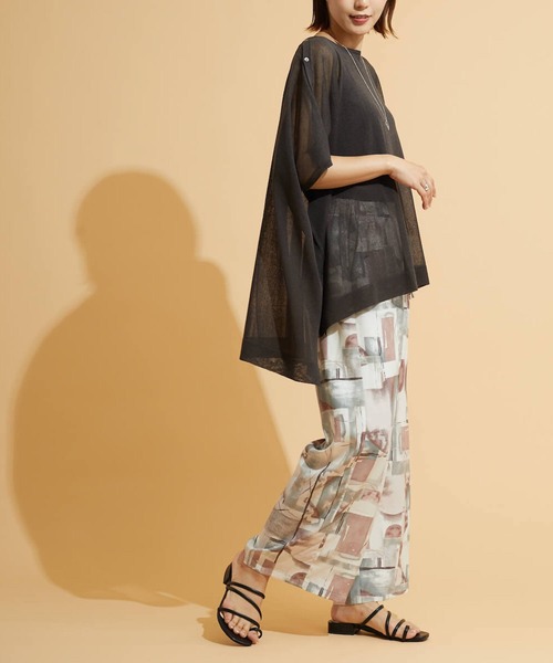 FLEUR DE KALINA（フレールドゥカリーナ）の「【FLEUR DE KALINA/ﾌﾚｰﾙ ﾄﾞｩ ｶﾘｰﾅ】ｼｱｰｽｸｴｱ2WAYﾌﾟﾙｵｰﾊﾞｰ（ニット/セーター・レディース・ベージュ/カーキ/グレー/ダークグレー・FREE）」の15枚目の写真