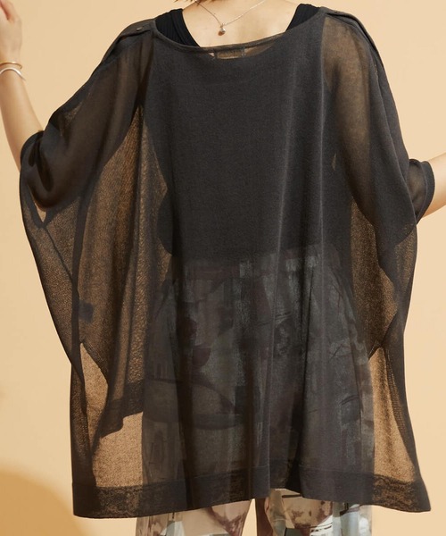 FLEUR DE KALINA（フレールドゥカリーナ）の「【FLEUR DE KALINA/ﾌﾚｰﾙ ﾄﾞｩ ｶﾘｰﾅ】ｼｱｰｽｸｴｱ2WAYﾌﾟﾙｵｰﾊﾞｰ（ニット/セーター・レディース・ベージュ/カーキ/グレー/ダークグレー・FREE）」の19枚目の写真