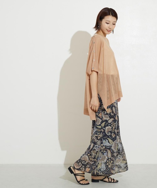 FLEUR DE KALINA（フレールドゥカリーナ）の「【FLEUR DE KALINA/ﾌﾚｰﾙ ﾄﾞｩ ｶﾘｰﾅ】ｼｱｰｽｸｴｱ2WAYﾌﾟﾙｵｰﾊﾞｰ（ニット/セーター・レディース・ベージュ/カーキ/グレー/ダークグレー・FREE）」の20枚目の写真