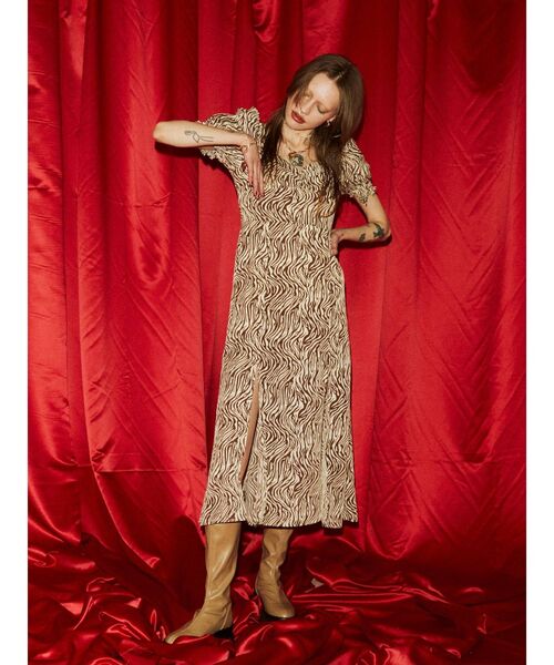 jouetie（ジュエティ）の「スリットロングワンピース（ワンピース・レディース・ブラック/アイボリー・MEDIUM/SMALL）」の7枚目の写真