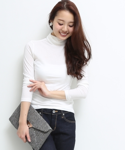 STUDIOUS（ステュディオス）の「タートルカットソー（Tシャツ/カットソー・レディース・ホワイト/ブラック/グレー・0）」の12枚目の写真