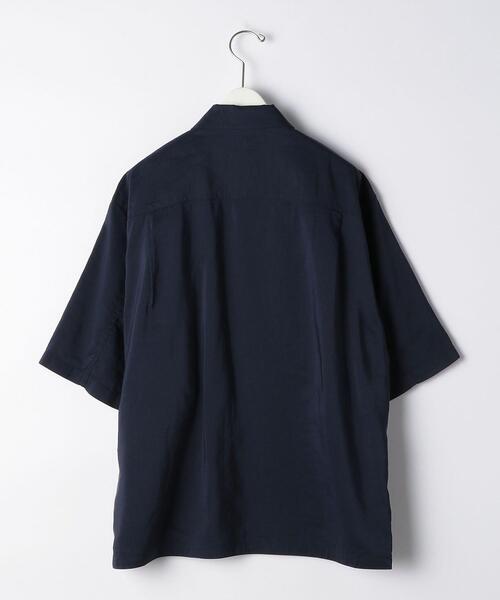 green label relaxing（グリーンレーベルリラクシング）の「OLT CM キュプラ コットン リネン ジップ 半袖 シャツ ブルゾン（シャツ/ブラウス・メンズ・オリーブ/ネイビー/ダークブラウン・MEDIUM/SMALL/LARGE）」の12枚目の写真