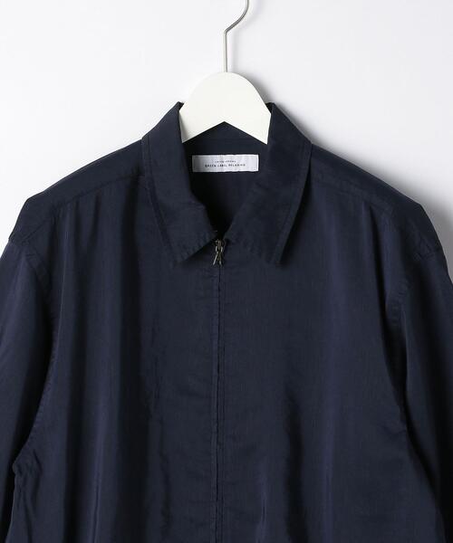 green label relaxing（グリーンレーベルリラクシング）の「OLT CM キュプラ コットン リネン ジップ 半袖 シャツ ブルゾン（シャツ/ブラウス・メンズ・オリーブ/ネイビー/ダークブラウン・MEDIUM/SMALL/LARGE）」の13枚目の写真