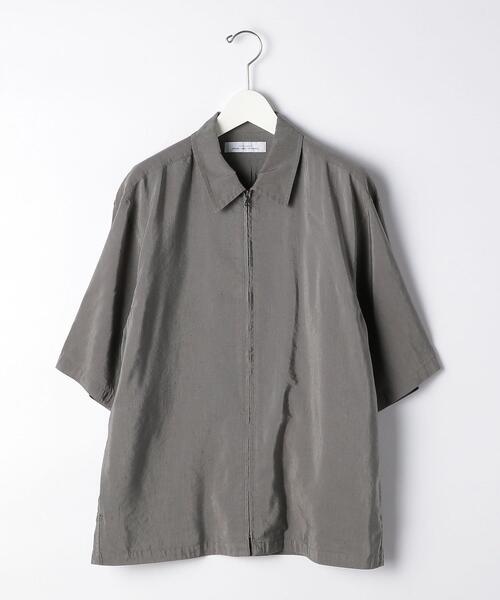 green label relaxing（グリーンレーベルリラクシング）の「OLT CM キュプラ コットン リネン ジップ 半袖 シャツ ブルゾン（シャツ/ブラウス・メンズ・オリーブ/ネイビー/ダークブラウン・MEDIUM/SMALL/LARGE）」の19枚目の写真