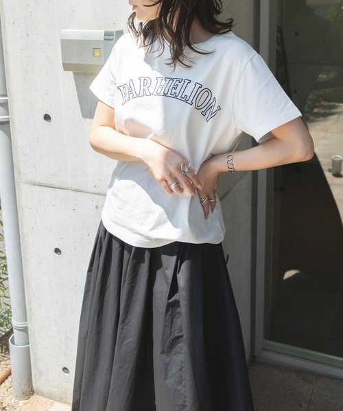 rectangle(レクタングル)の「カレッジプリントTシャツ(Tシャツ/カットソー・レディース・ベージュ/ホワイト×レッド/ホワイト×ネイビー/スミクロ・FREE)」の9枚目の写真