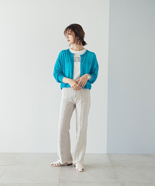 rectangle(レクタングル)の「カレッジプリントTシャツ(Tシャツ/カットソー・レディース・ベージュ/ホワイト×レッド/ホワイト×ネイビー/スミクロ・FREE)」の7枚目の写真
