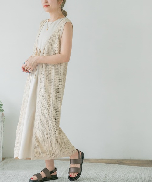 ITEMS URBANRESEARCH（アイテムズ アーバンリサーチ）の「透かし編みロングカーディガン（カーディガン/ボレロ・レディース・アイボリー/ブラウン/ライトカーキ・FREE）」の21枚目の写真