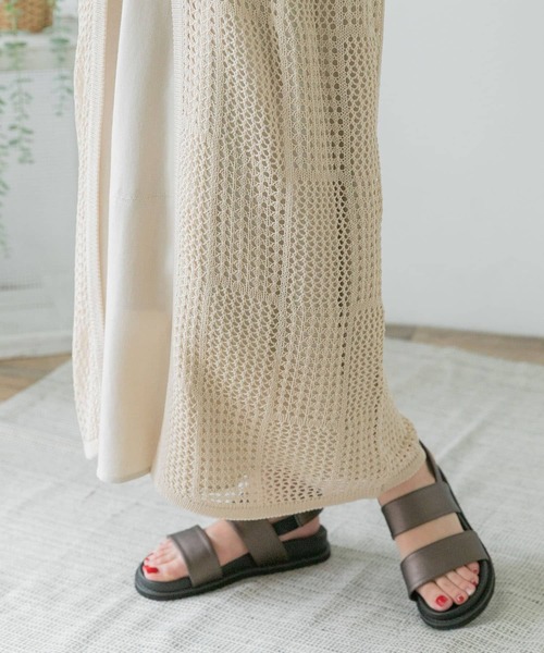 ITEMS URBANRESEARCH（アイテムズ アーバンリサーチ）の「透かし編みロングカーディガン（カーディガン/ボレロ・レディース・アイボリー/ブラウン/ライトカーキ・FREE）」の22枚目の写真