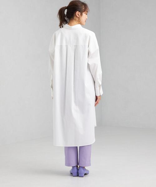 green label relaxing（グリーンレーベルリラクシング）の「＜1_OF MINE(ワンオブマイン)＞ オーバー シャツ ワンピース ストライプ（ワンピース・レディース・ホワイト/その他1/その他2・FREE）」の9枚目の写真