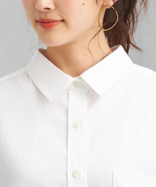 green label relaxing（グリーンレーベルリラクシング）の「＜1_OF MINE(ワンオブマイン)＞ オーバー シャツ ワンピース ストライプ（ワンピース・レディース・ホワイト/その他1/その他2・FREE）」の10枚目の写真