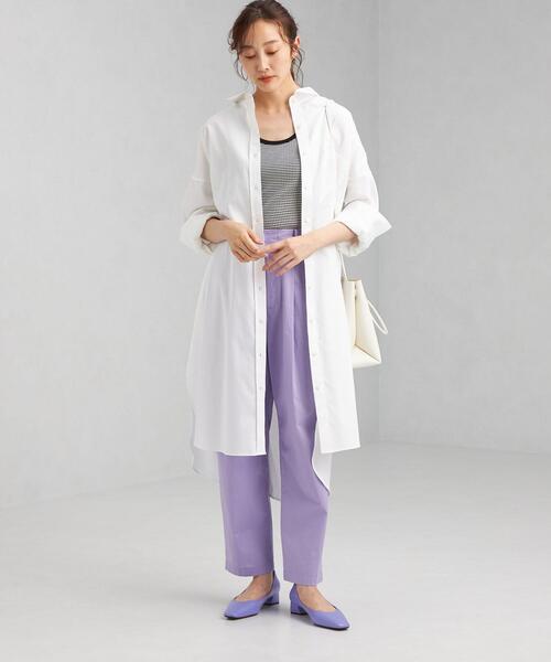 green label relaxing（グリーンレーベルリラクシング）の「＜1_OF MINE(ワンオブマイン)＞ オーバー シャツ ワンピース ストライプ（ワンピース・レディース・ホワイト/その他1/その他2・FREE）」の15枚目の写真