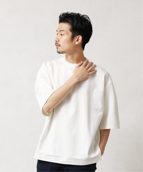 417 EDIFICE（フォーワンセブンエディフィス）の「コンパクトポンチビッグクルーネックTee（Tシャツ/カットソー・メンズ・ホワイト/ブラック/カーキ/オレンジ/ラベンダー・MEDIUM/LARGE）」の2枚目の写真