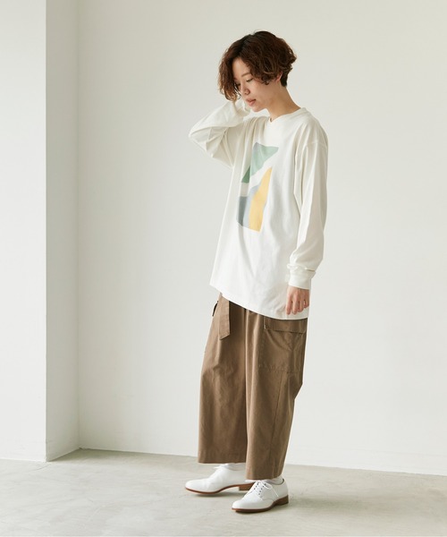 note et silence （ノートエシロンス）の「●強撚Ｃ／Woolギャバカーゴパンツ（カーゴパンツ・レディース・モカ/ブラック・0/1）」の8枚目の写真