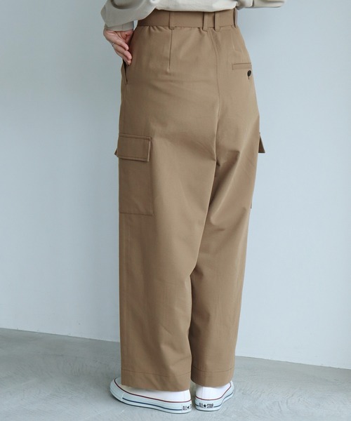 note et silence （ノートエシロンス）の「●強撚Ｃ／Woolギャバカーゴパンツ（カーゴパンツ・レディース・モカ/ブラック・0/1）」の17枚目の写真