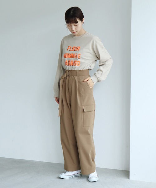 note et silence （ノートエシロンス）の「●強撚Ｃ／Woolギャバカーゴパンツ（カーゴパンツ・レディース・モカ/ブラック・0/1）」の19枚目の写真