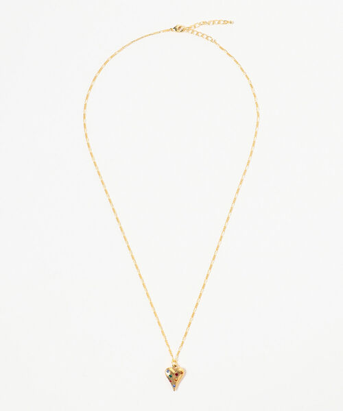 Ray BEAMS（レイビームス）の「Ray BEAMS / ドット ハート ネックレス（ネックレス・レディース・ゴールド・ONE SIZE）」の2枚目の写真