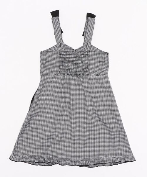 PINKHUNT（ピンクハント）の「PINKHUNT 肩リボンジャンパースカート 5839K #IG（ワンピース・キッズ・ホワイト/ブラック・130cm/160cm/140cm/120cm/150cm）」の3枚目の写真